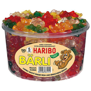 Haribo Bärli - Želé bonbony velcí medvídci 1200g (dóza 150ks)