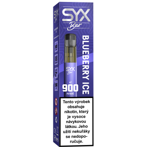 Elektronická cigareta jednorázová Syx Bar 900 Blueberry Ice 16,5mg/ml Q