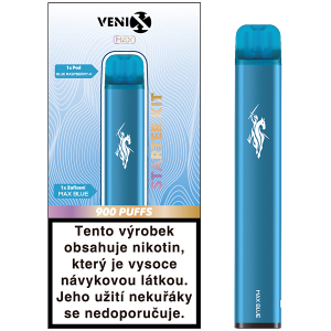 Elektronická cigareta Venix Max Starter Kit Blue - Pod Blue Raspberry 20mg/ml Q