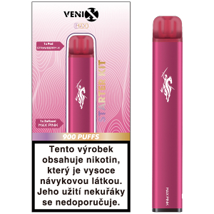 Elektronická cigareta Venix Max Starter Kit Pink - Pod Strawberry 20mg/ml Q