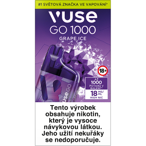 Elektronická cigareta jednorázová Vuse Go 1000 Box Grape Ice 18mg/ml Q