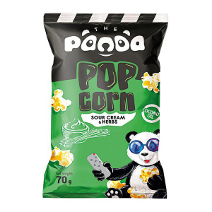 Popcorn Panda s příchutí zakysané smetany a bylinek 70g