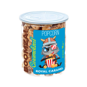 Popcorn Boomza karamelizovaný s příchutí karamelu "Royal Caramel" 90g tuba