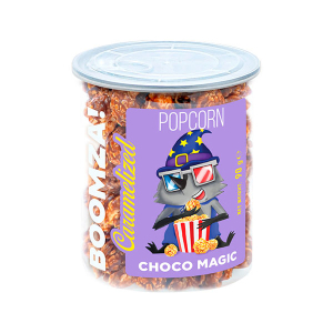 Popcorn Boomza karamelizovaný s příchutí čokolády "Magic Choco" 90g tuba