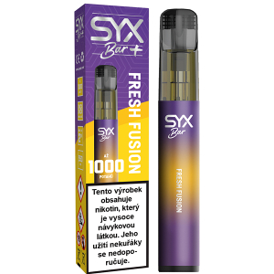 Elektronická cigareta jednorázová Syx Bar+ 1000 Fresh Fusion 16,5mg/ml